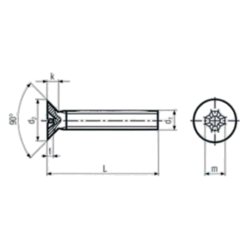 Bolt Technical Drawing