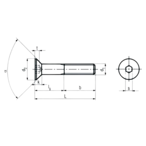 Bolt Technical Drawing
