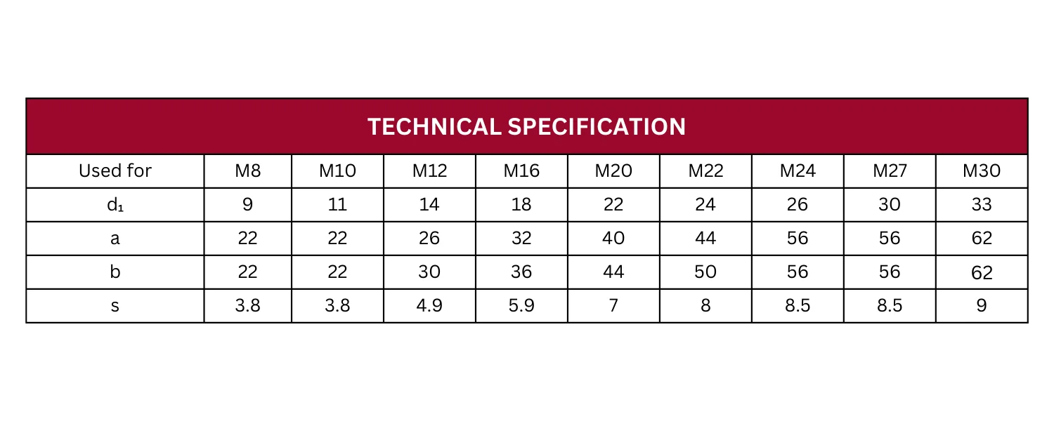 Technical Specification Table